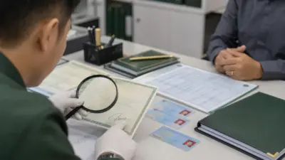 Petugas memeriksa tanda tangan pada dokumen kependudukan untuk mencegah dokumen palsu